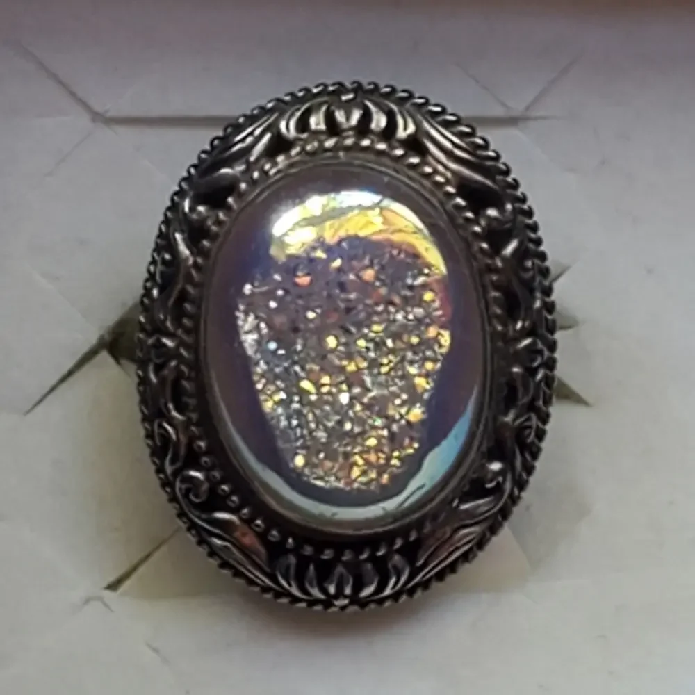 Women's Drury Quartz Silver Look‎ Ring Size 6-1/2 NWT